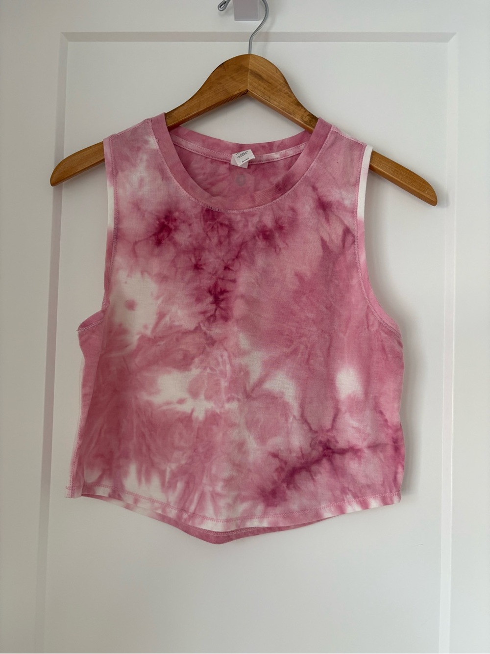 90 DEGREE Activewear Pink & White Cropped Tank size XS